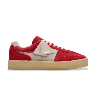 per uomo 26181126 Sneakers in pelle rossa Tor 80 (40), Rosso, Basso, Camoscio, Stringhe, Casual Bianco