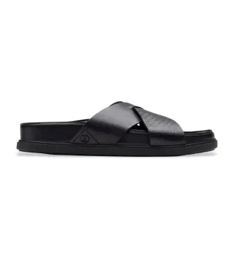 per uomo 26181382 Sandali Torford Cross in pelle nera (43), Nero, Basso, Nessuno, Casual