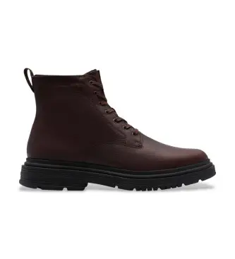 per uomo 26183263 Stivaletti Badbury Hi in pelle marrone (42 5), Basso, Stringhe, Casual