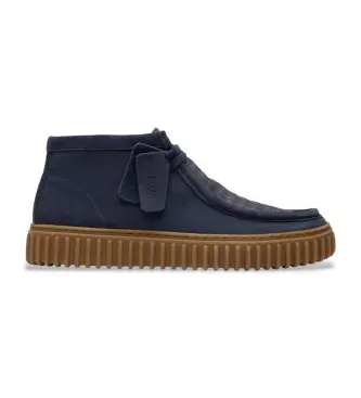 per uomo 26183427 Stivaletti alla caviglia in pelle blu navy Torhill Hi (42), Basso, Camoscio, Stringhe, Casual