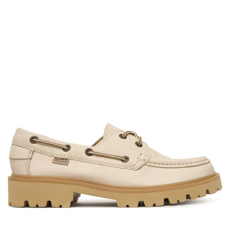 Sneakers Clarks Cleyhill Boat 26187841 Écru Crema
