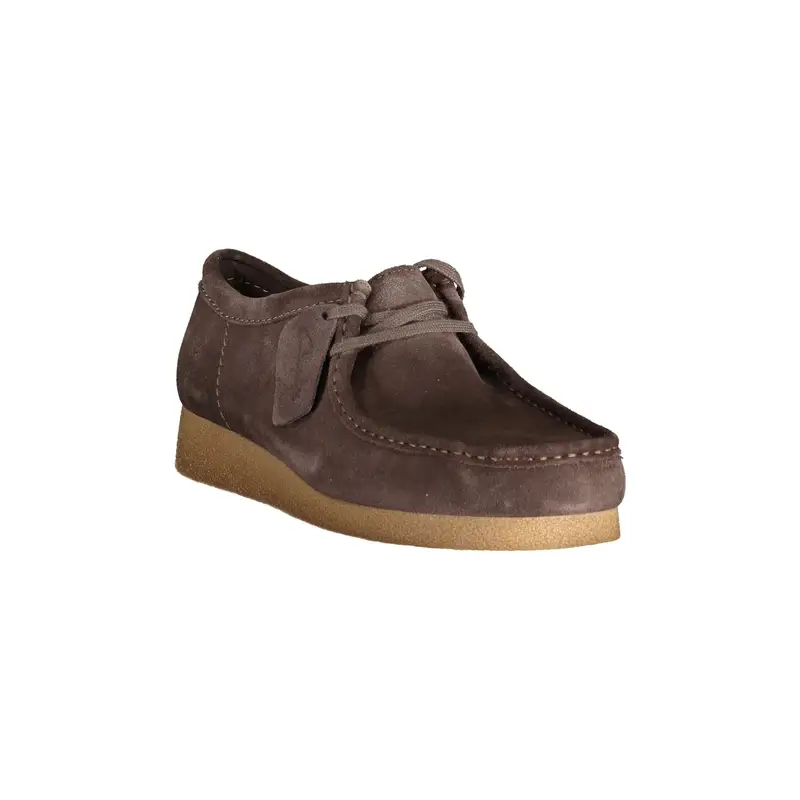 Clarks Sneakers Uomo Marrone in Pelle Scamosciata con Logo miniatura 2