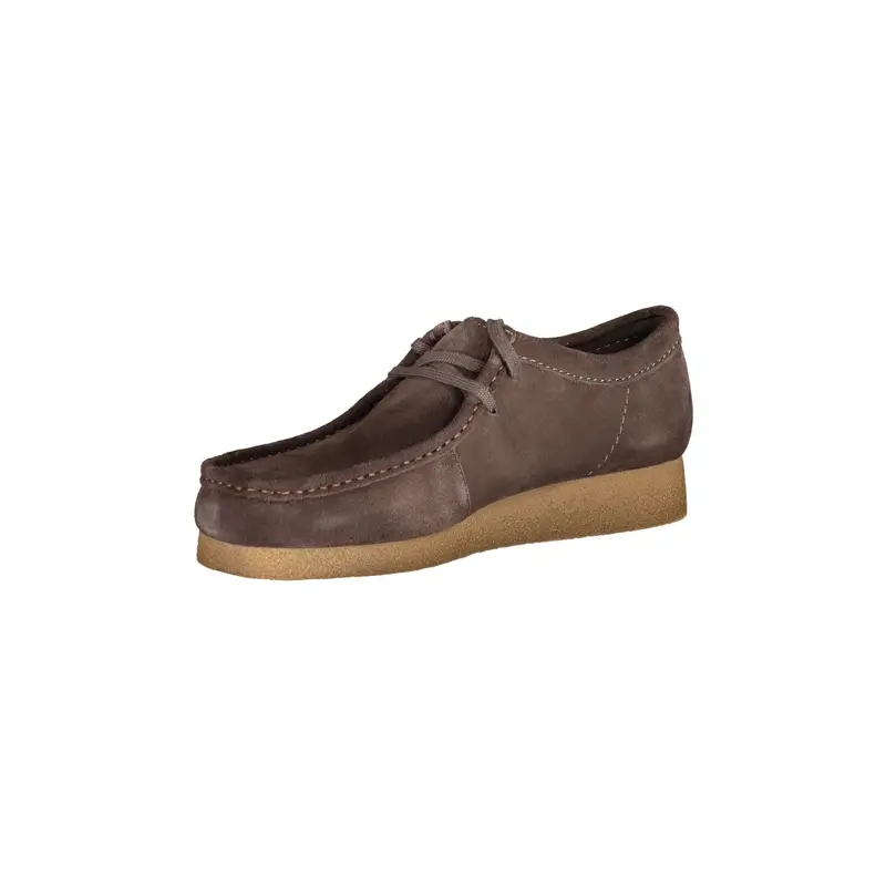 Clarks Sneakers Uomo Marrone in Pelle Scamosciata con Logo miniatura 3