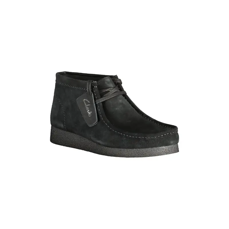 Clarks Sneakers Uomo Nero in Pelle Scamosciata con Logo miniatura 2