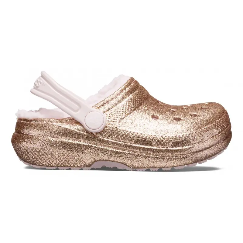 Classic lined glitter clog kid