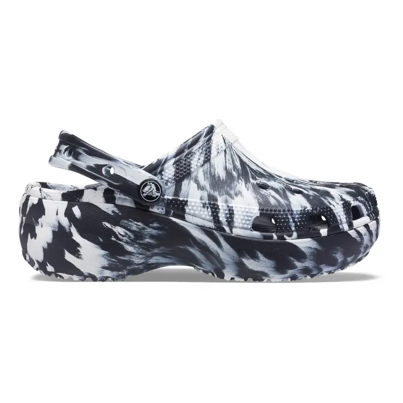 Classic platform marbled clog w