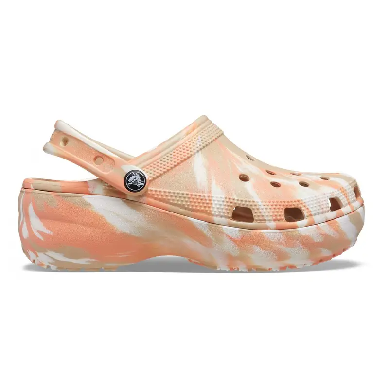 Classic platform marbled clog w