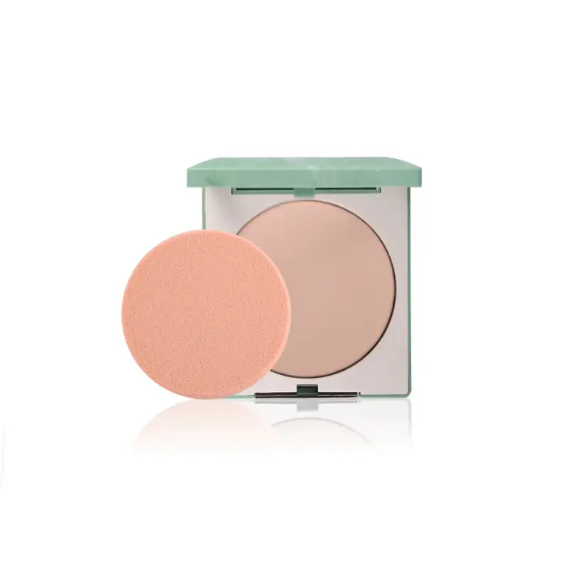 Cipria compatta Clinique per un look opaco a lunga tenuta (Stay-Matte Sheer Pressed Powder), 7,6 g - Tonalità 01 Stay Buff