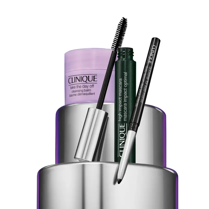 Mascara Set - Clinique Eye Essentials High Impact Lash - Eyeliner, Mascara, Cofanetti make up miniatura 2