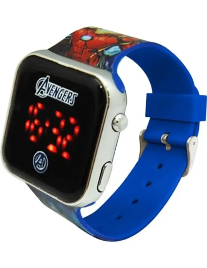 Clondo Avengers Orologio da Polso Digitale Led per Bambino e Bambina, Funzione data, Formato 12/24 Ore, Captain