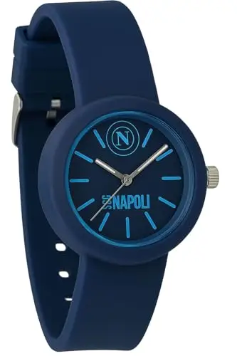 Clondo Orologio Da Polso Analogico, Idea Regalo Per Napoli Fan, Cassa 38mm e Cinturino Silicone, Scatola Ufficiale miniatura 3