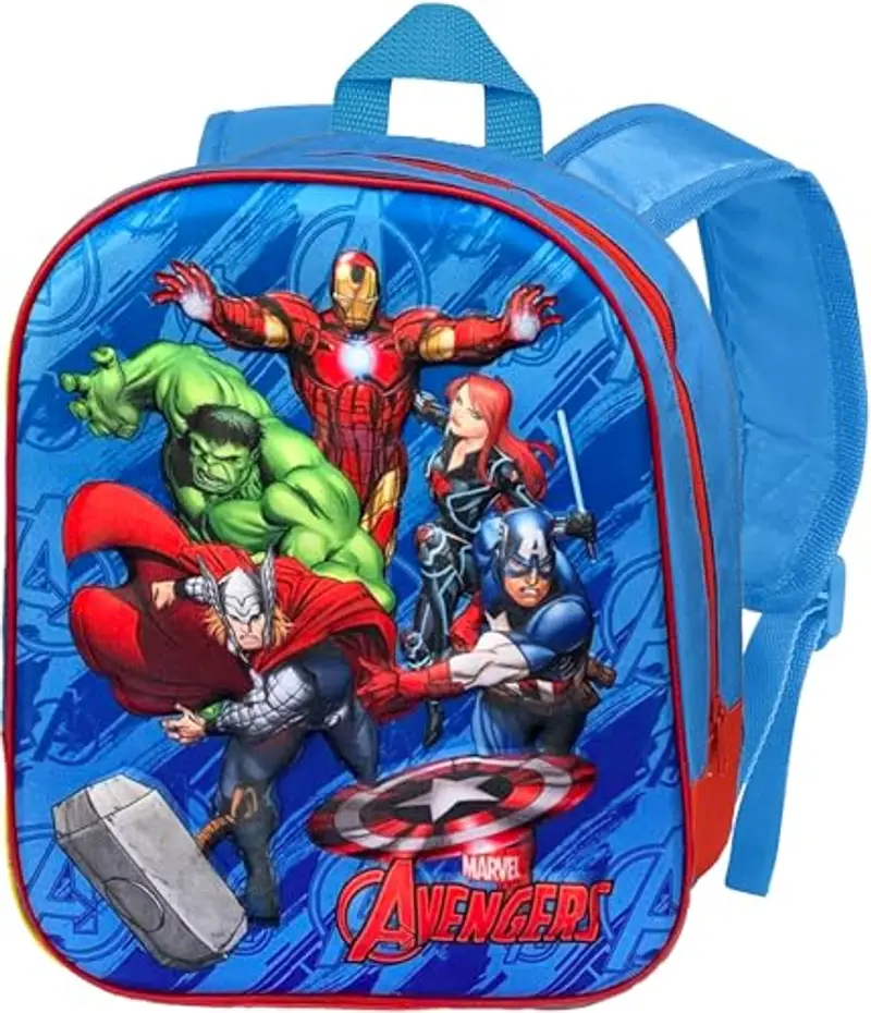 Clondo Zainetto 3D Asilo Bambini Per Avengers Fan, Zaino Tempo Libero Bambino, Scuola Materna, 31cm, Viaggio, Regalo
