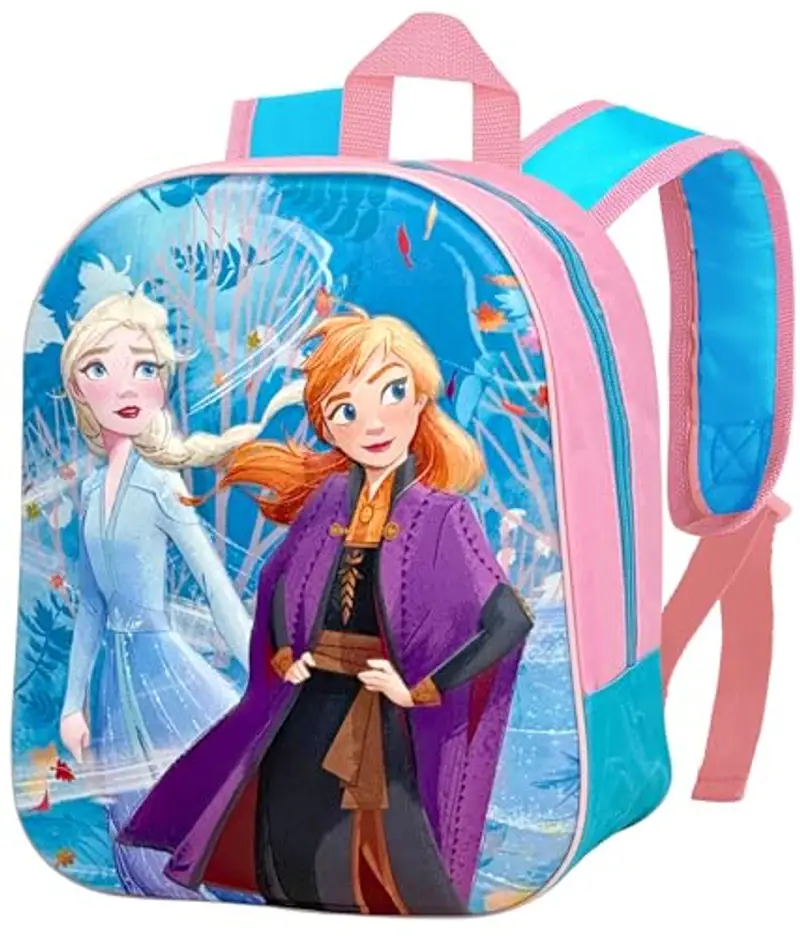 Clondo Zaino Asilo 3D 31×26×11?cm – Zainetto per Bambina – Per Frozen Fan – Poliestere Resistente – Perfetto Nido e