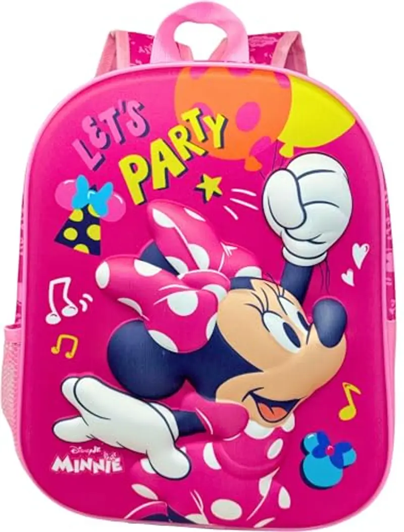 Clondo Zaino Asilo 3D 31×26×11?cm – Zainetto per Bambina – Per Minnie Fan – Poliestere Resistente – Spallacci Imbottiti e Tasche Laterali – Perfetto Nido e Viaggio – Unisex 2?6?anni miniatura 3