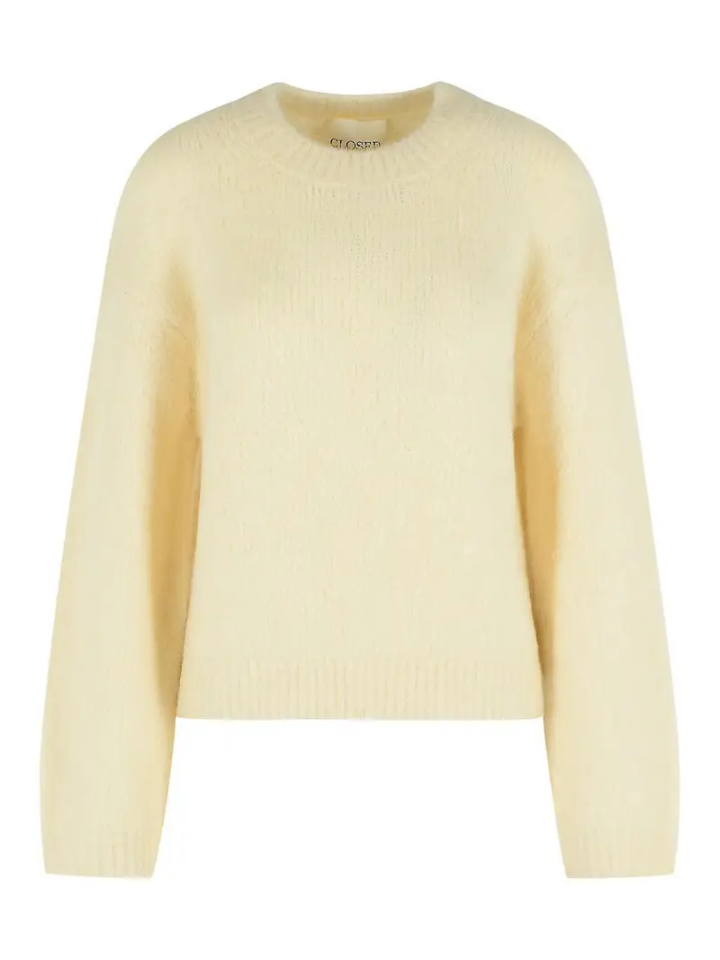 Maglione in misto alpaca avorio Bianco
