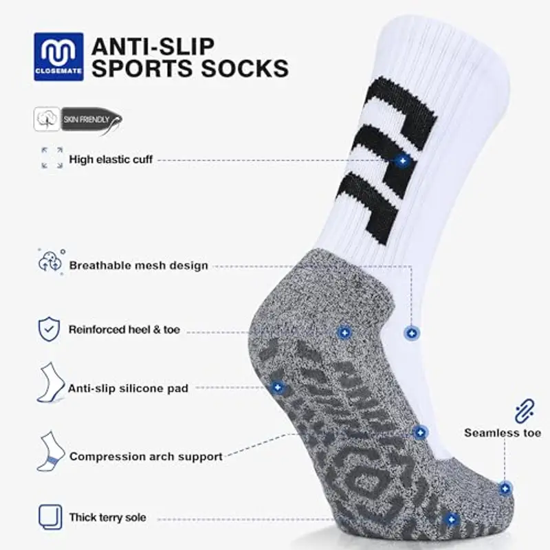 CLOSEMATE Calze Uomo Bianco 2290614 miniatura 2