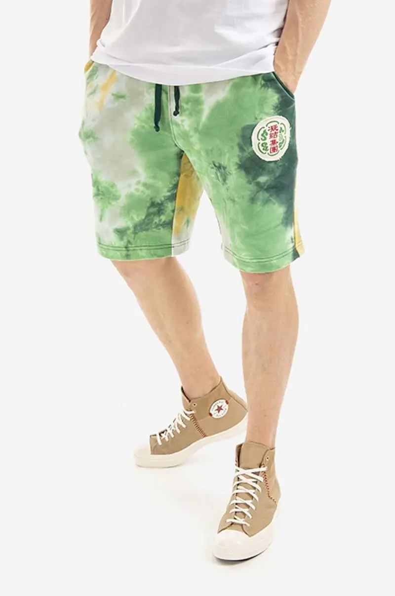 pantaloncini in cotone Badge Shorts Verde