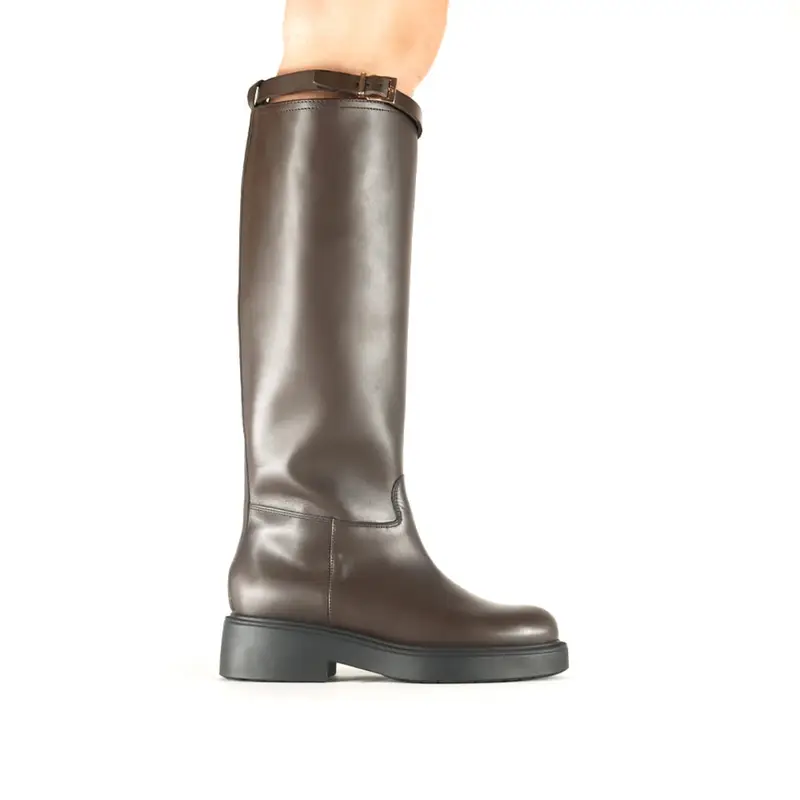 Club Calzature Stivale Cinturino Marrone - 36