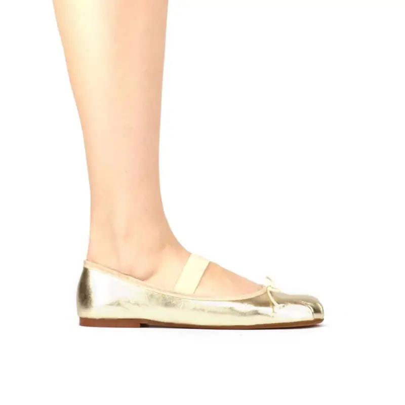 Club Style Ballerina Cinturino Elastico Oro - 36