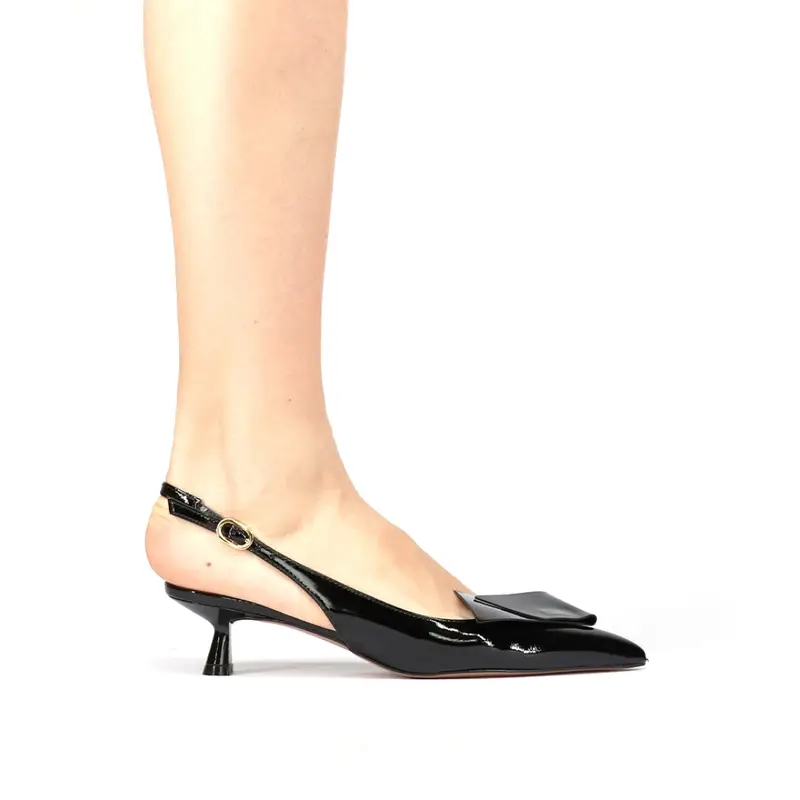 Club Style Chanel Fiocco Vernice Nera - 36