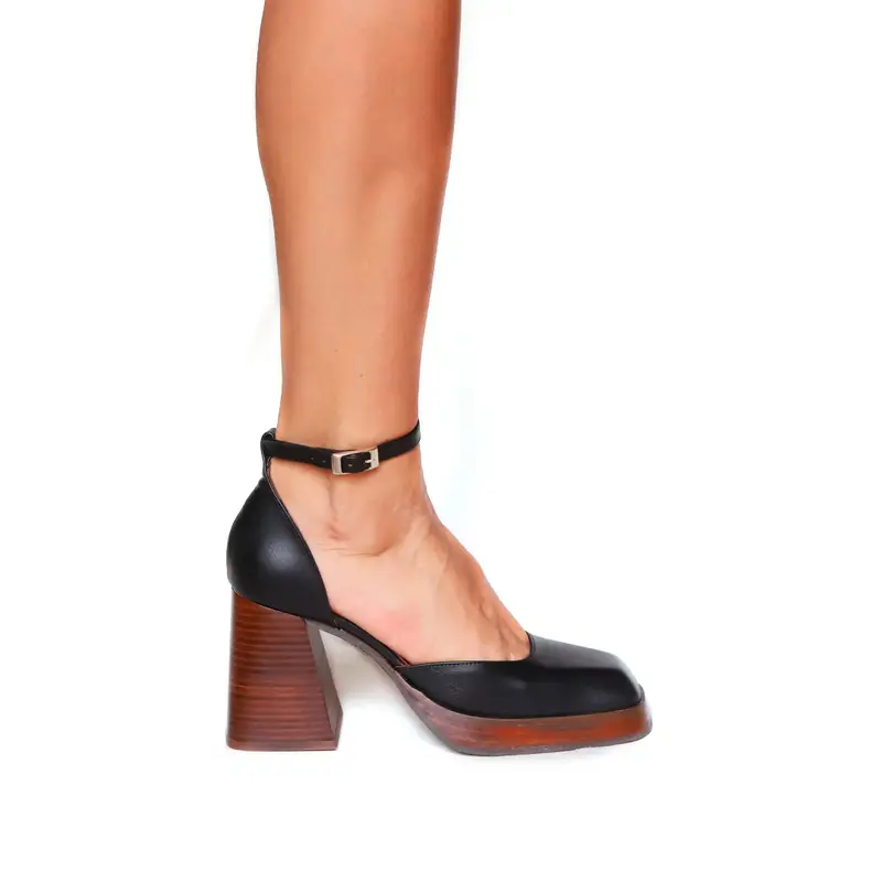 Club Style Scarpa Con Tacco E Cinturino Nero - 36