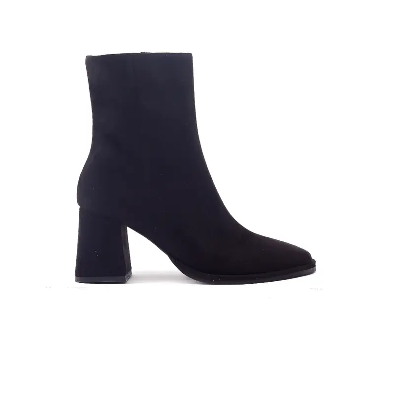 Club Style Stivaletto Tacco Camoscio Nero - 36