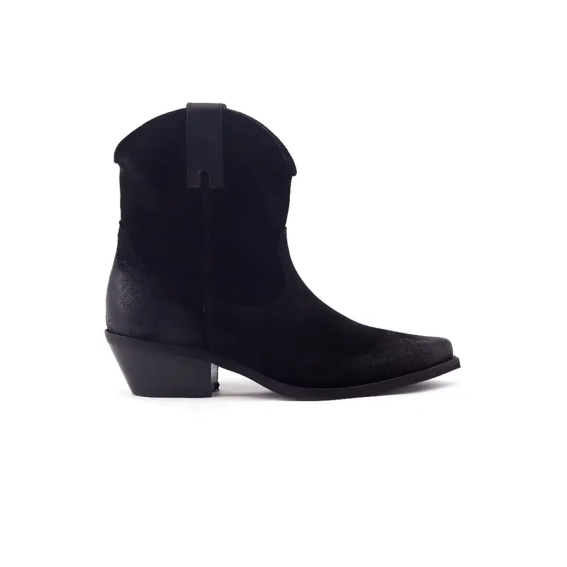 Club Style Texano Basso Camoscio Nero - 37