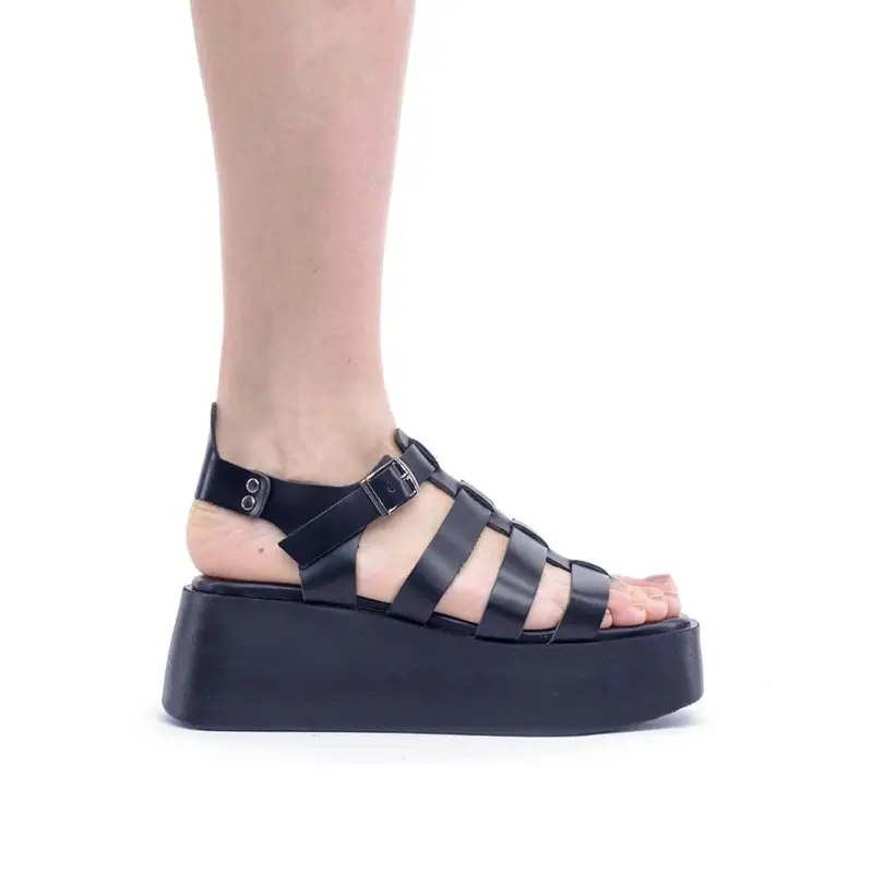 Club Style Zeppa Gabbia Nero - 36