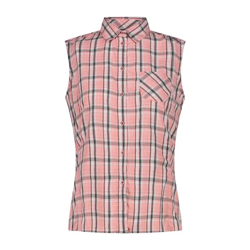 Camicia a quadri senza maniche donna CMP