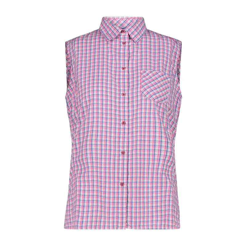 Camicia a quadri senza maniche donna CMP