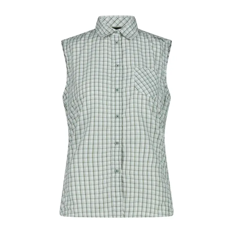 Camicia a quadri senza maniche donna CMP