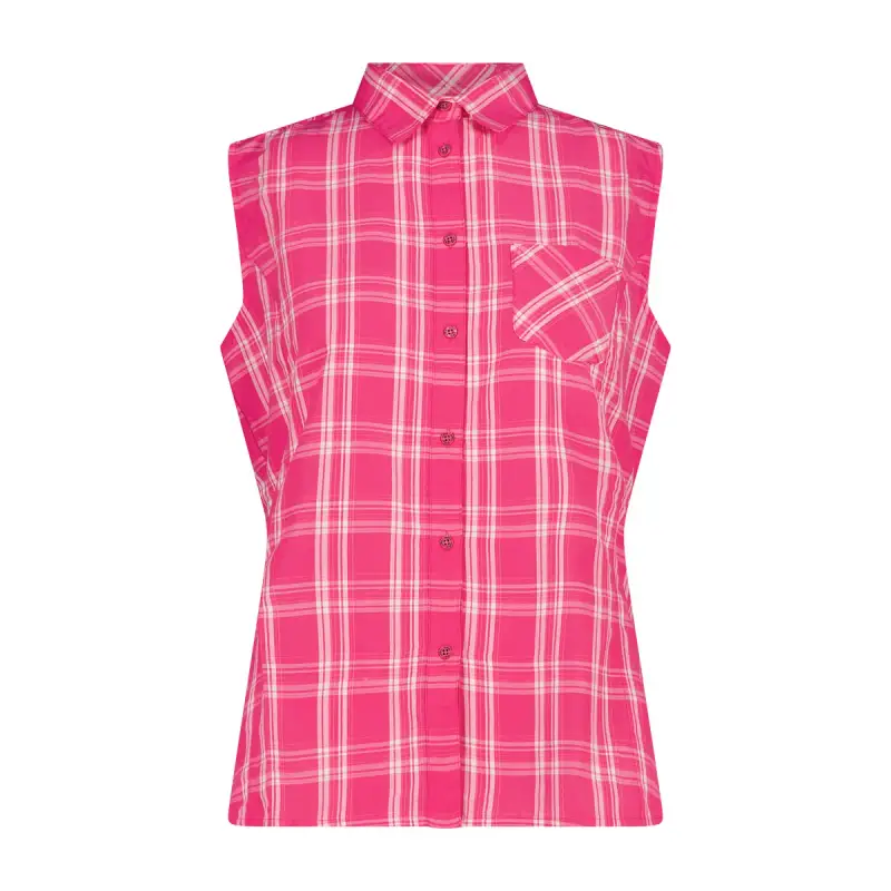 Camicia a quadri senza maniche donna CMP