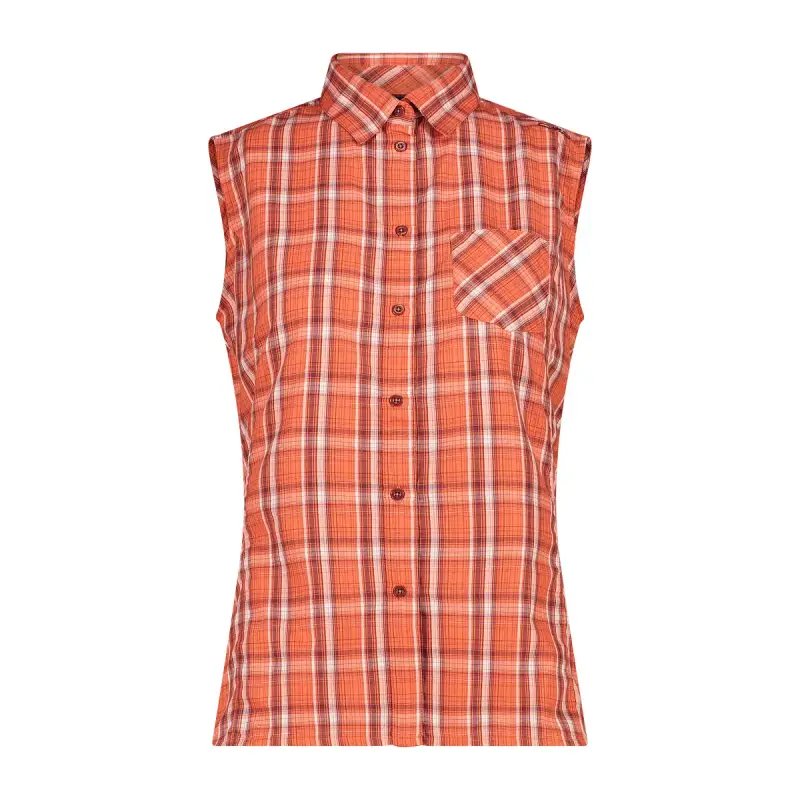 Camicia a quadri senza maniche donna CMP