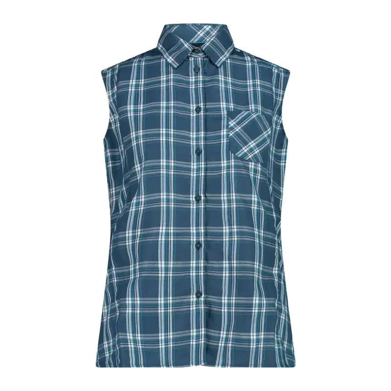 Camicia a quadri senza maniche donna CMP