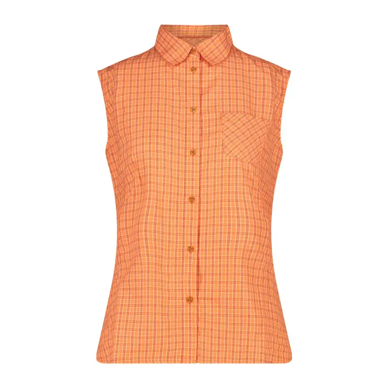 Camicia a quadri senza maniche donna CMP