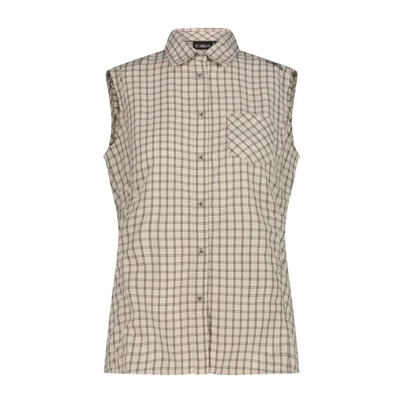 Camicia a quadri senza maniche donna CMP