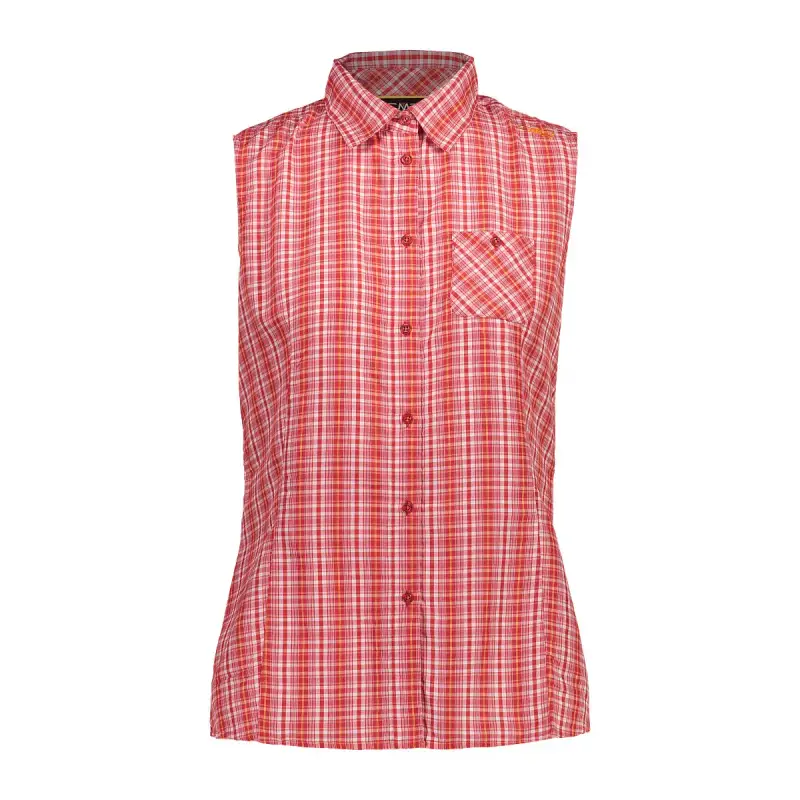 Camicia senza maniche a quadri donna CMP