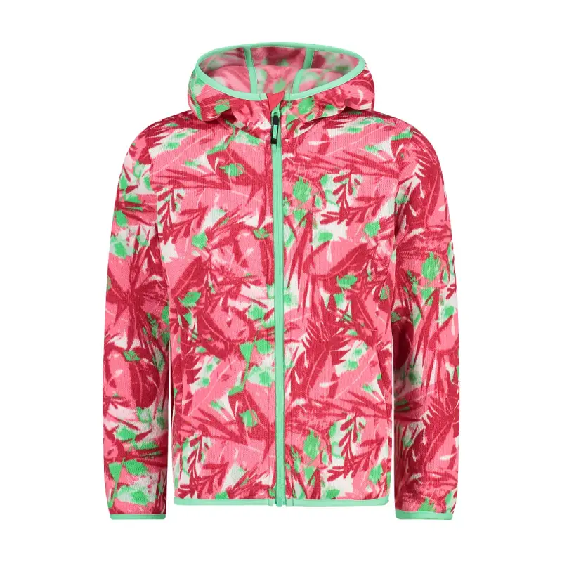 Felpa con cappuccio a stampa floreale per ragazza CMP