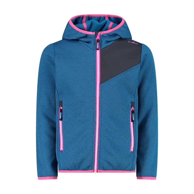 Felpa con cappuccio in maglia jacquard per ragazza CMP