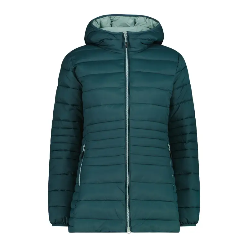 Giacca a vento lunga con cappuccio e zip Sorona Aura donna CMP