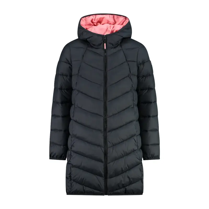 Giacca a vento lunga con cappuccio per ragazza CMP