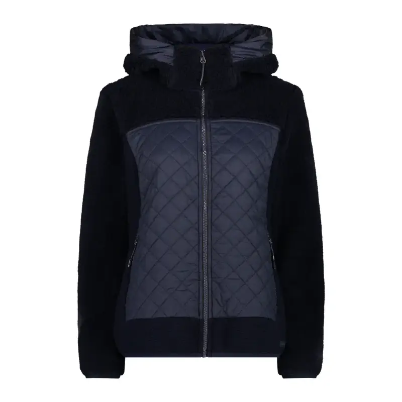 Giacca con cappuccio wooltech donna CMP Teddy Fur effect