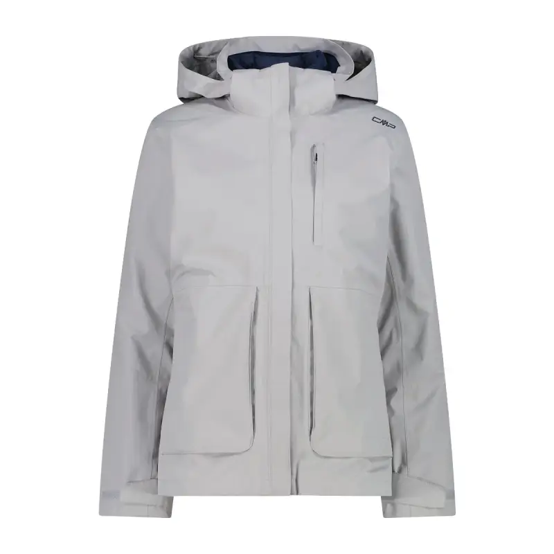 Giacca imbottita con zip e cappuccio removibile donna CMP