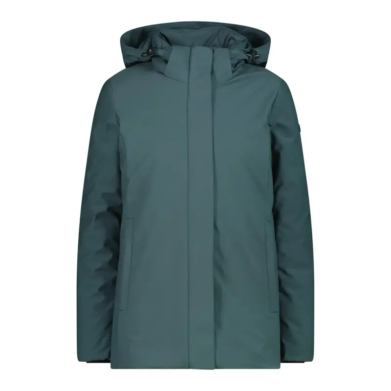Giacca impermeabile con cappuccio e zip donna CMP