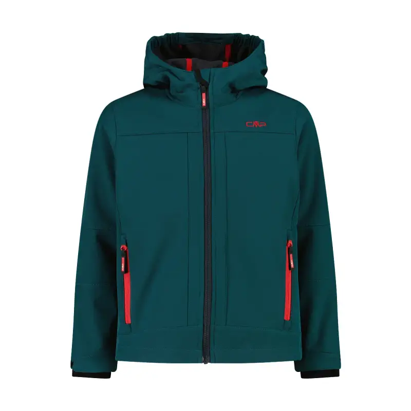 Giacca impermeabile con cappuccio fisso per bambini CMP