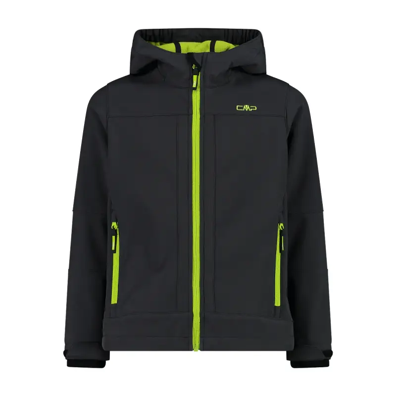 Giacca impermeabile con cappuccio fisso per bambini CMP