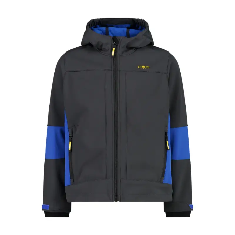Giacca impermeabile con cappuccio fisso per bambini CMP