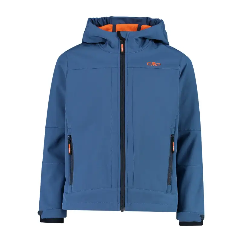 Giacca impermeabile con cappuccio fisso per bambini CMP