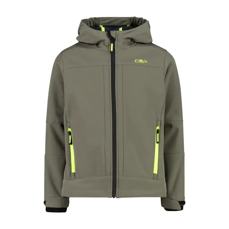Giacca impermeabile con cappuccio fisso per bambini CMP