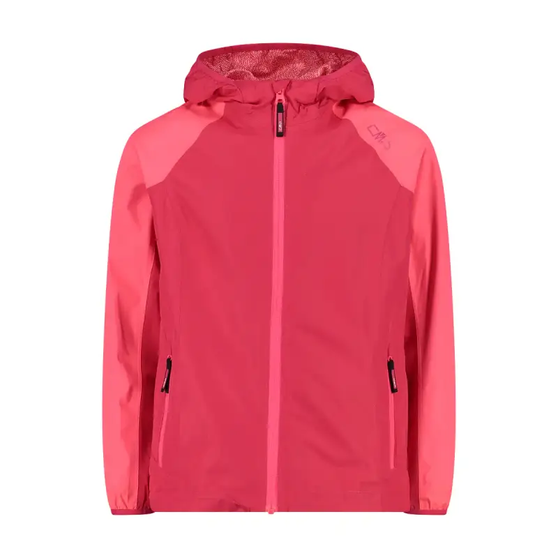 Giacca impermeabile con cappuccio fisso per ragazza CMP